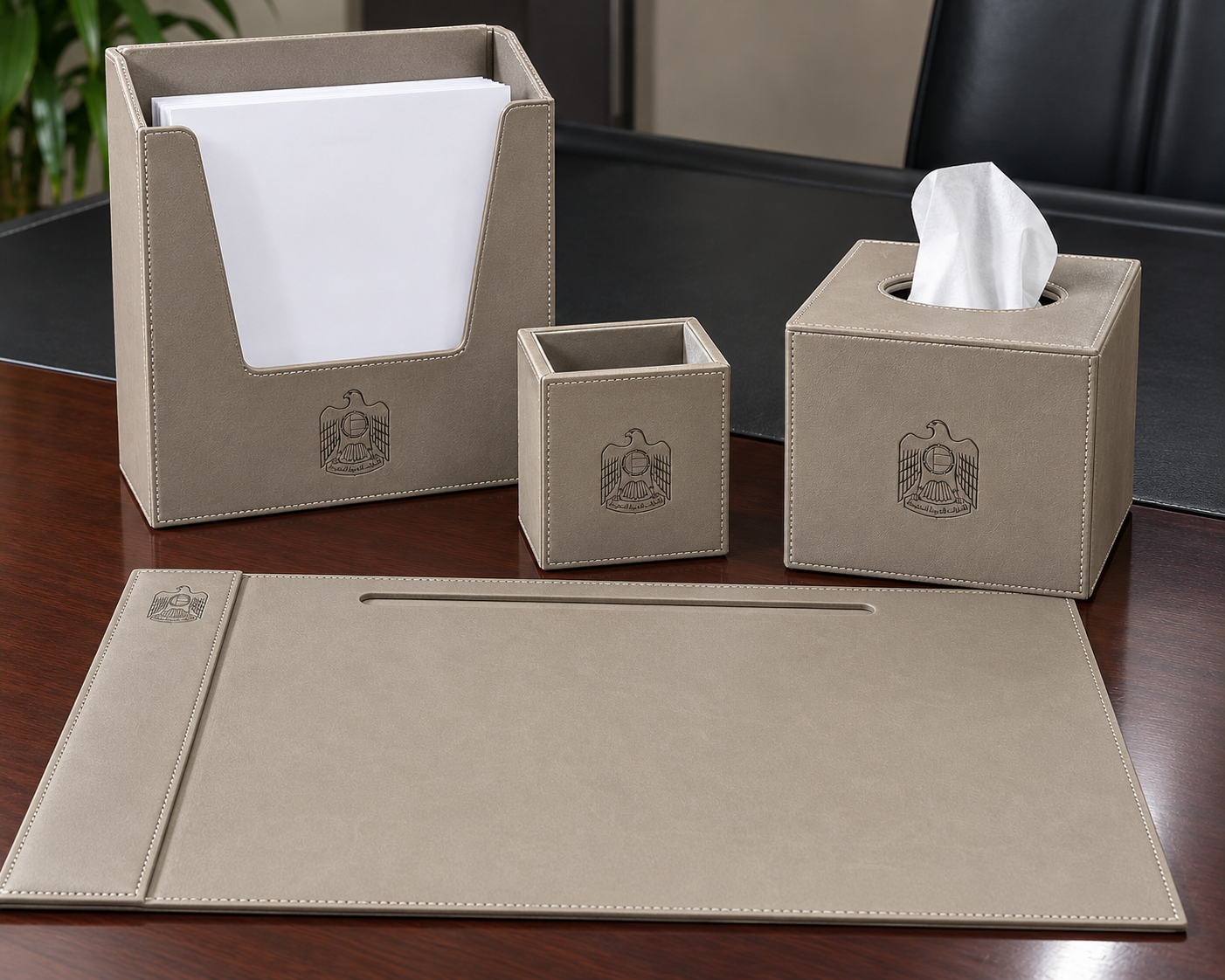 Luxury PU Leather Office Accessories